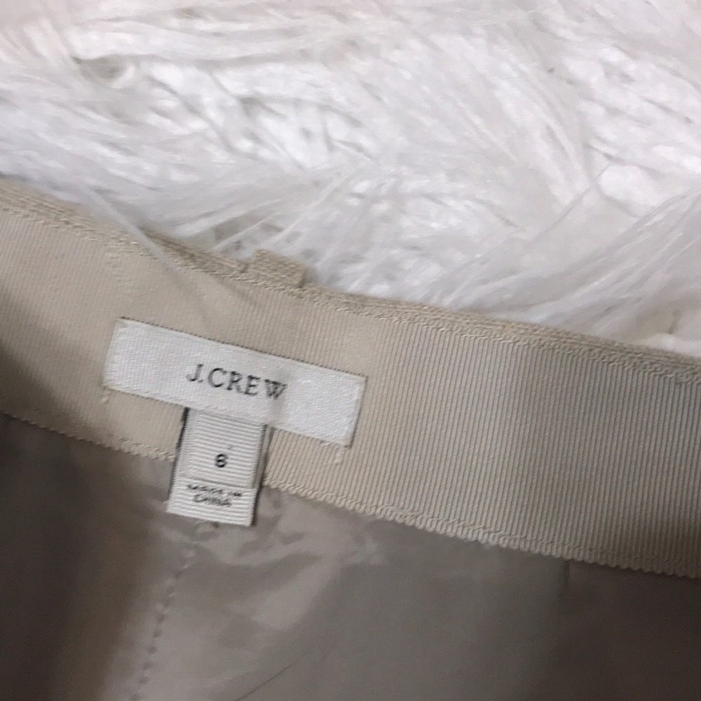 J Crew Tan Linen Zip Front Nikki Skirt - Picture 5 of 6